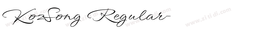 KozSong Regular字体转换 KozSong Regular字体转换